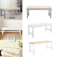 Pine Solid  Wooden Bench 2 Seater Stool Rectangle Dining Benches Shoe Seat Chair
