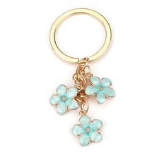 Cute Flower Keychain,Keychain Charms Purse Accessories,Small Car Key Blue