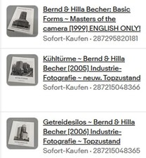 RESERVIERT 3er Lot Bernd & Hilla Becher ~ Bas...