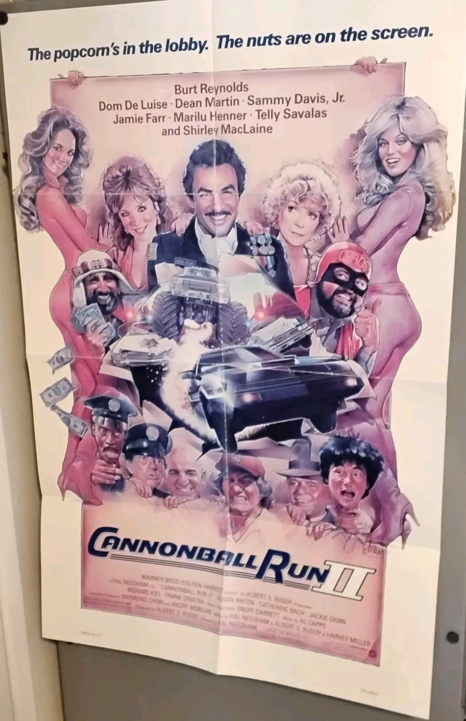 Cannonball Run II Authentic Movie Poster 27x41 Folded Theater One Sheet 1984