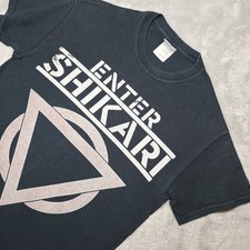 Enter Shikari Band T Shirt Mens Small Black Gildan Heavy Cotton Graphic Tee 90's