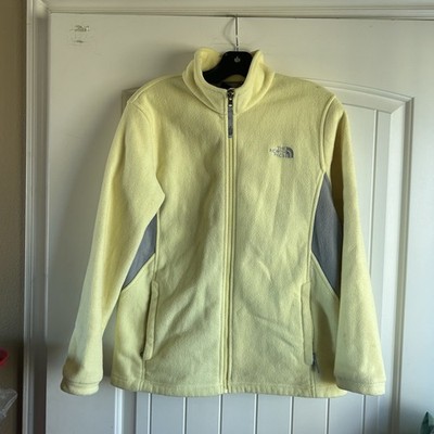 THE NORTH FACE GIRLS JACKET SIZE XL YELLOW FLEECE READ