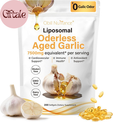 Aged Garlic Extract, 7500Mg Odorless Organic Garlic Supplements, 2 Years Aged Ga