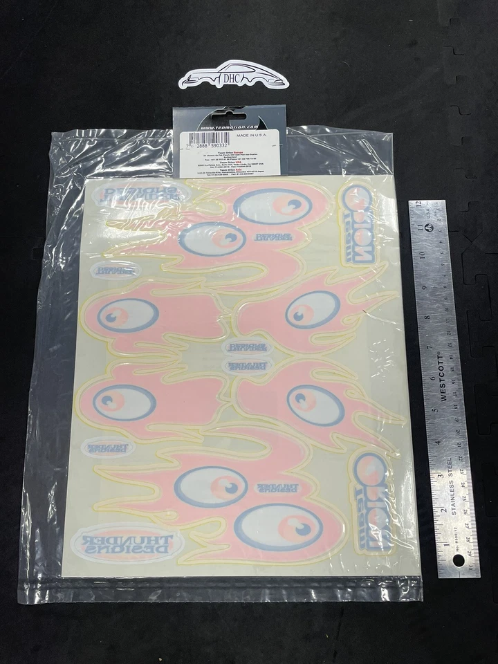 Hoja de calcomanías internas Team Orion Vintage RC # 59033 globo ocular naranja Foto 2 de 2