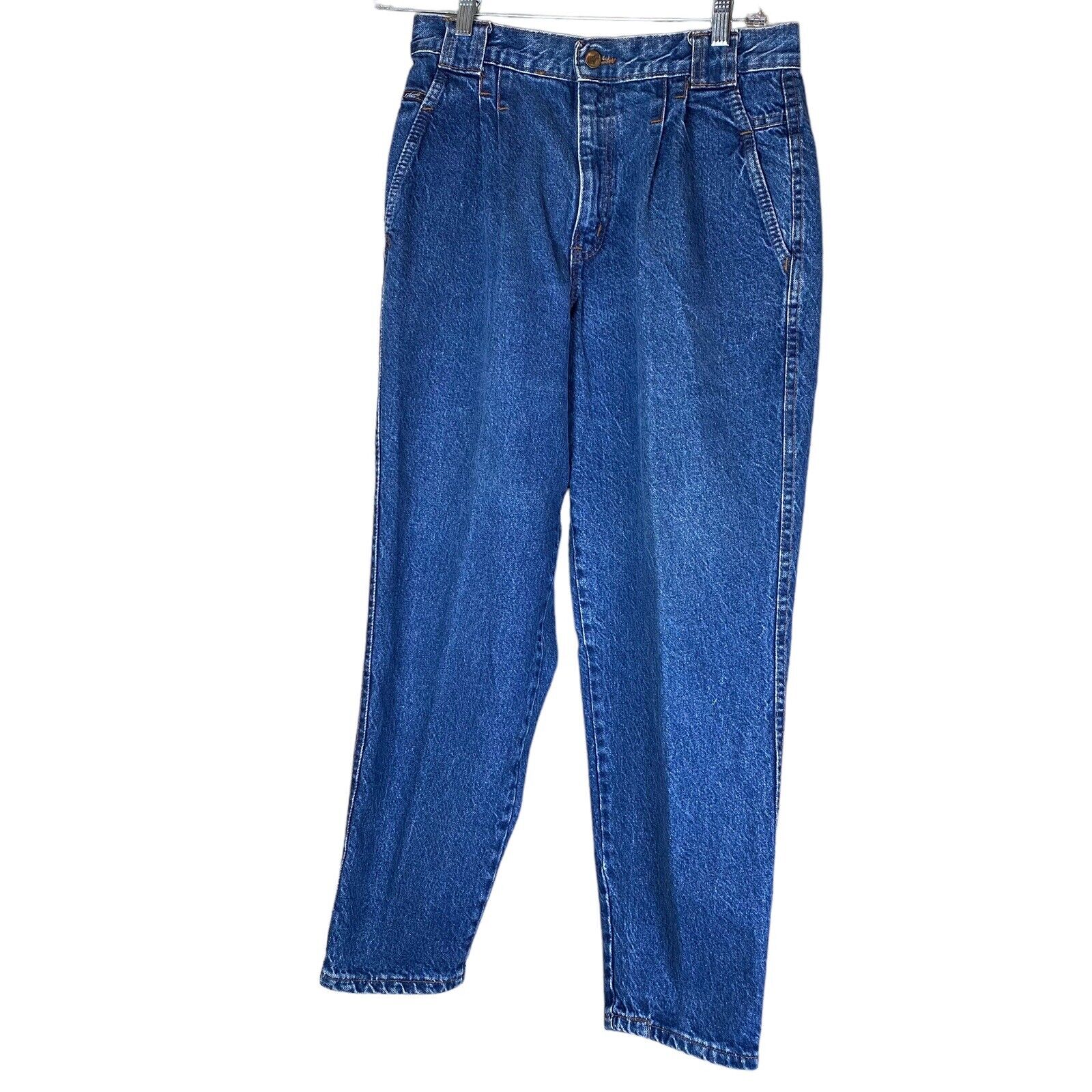 VINTAGE Chic High Waist MOM Jeans Denim Pleated B… - image 1