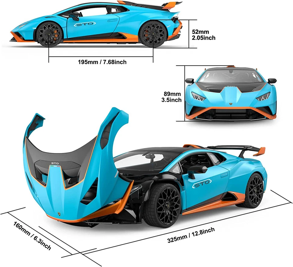 RASTAR Lamborghini Huracan STO RC Car 1:14 Remote Control Toy Car Open Door/Hood - Image 2 of 4