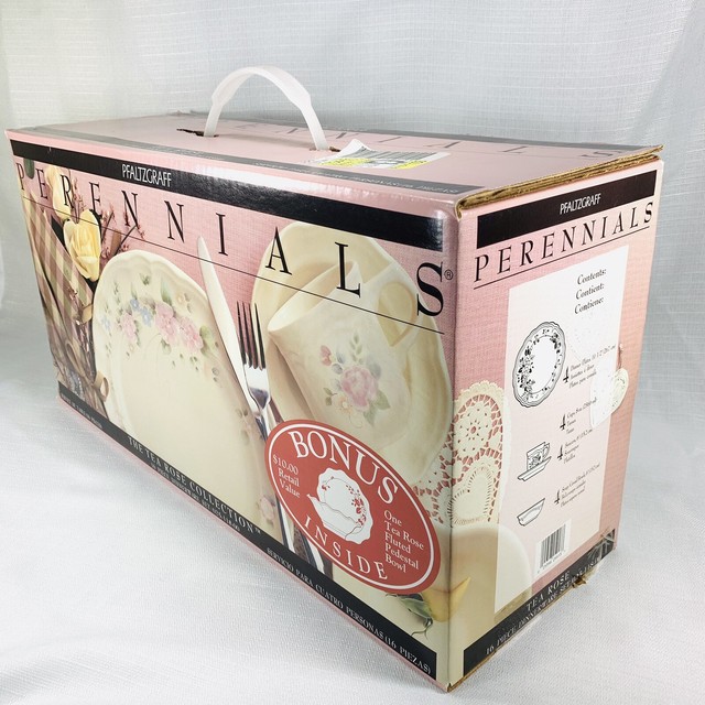 Vintage Pfaltzgraff Perennials The Tea Rose Collection 17 Piece Dinnerware Set eBay