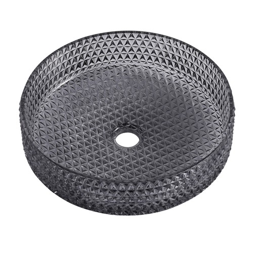Glass Basin Circular Vessel Bathroom Basin Bathroom Countertop Modern Wash Basin - Bild 11 von 85