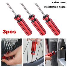 3pcs Auto Screwdriver Valve Stem Core Remover Tire Tube Installer Repair Tool US