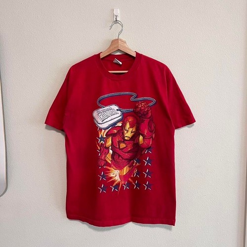 Vintage Iron Man Marvel Comics Invincible Red T Shirt y2k Mens Size Large - Bild 2 von 4