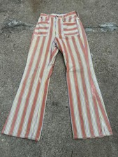 1970s Vintage Maverick Striped Flared Leg Kids size 12
