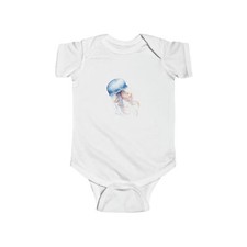 Blue Jellyfish Infant Fine Jersey Short Sleeve Bodysuit