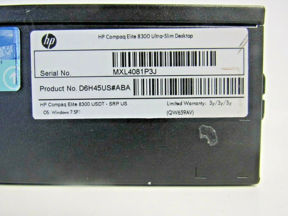 HP Compaq Elite 8300 TPC-P015-US 500GB i5-3570S 8GB DDR3 Windows 10 Pro OS 36-5 - Image 4 of 4