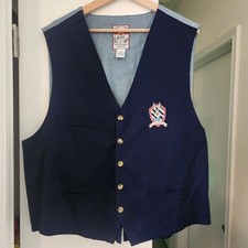 Vintage Warner Bros Studio Navy Vest Bugs Bunny Sz XL Club Looney Tunes Classic