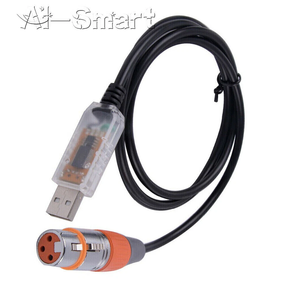 USB to DMX Interface Adapter Cable Stage Light PC DMX512 Controller Dimmer DMX - Image 2 of 4