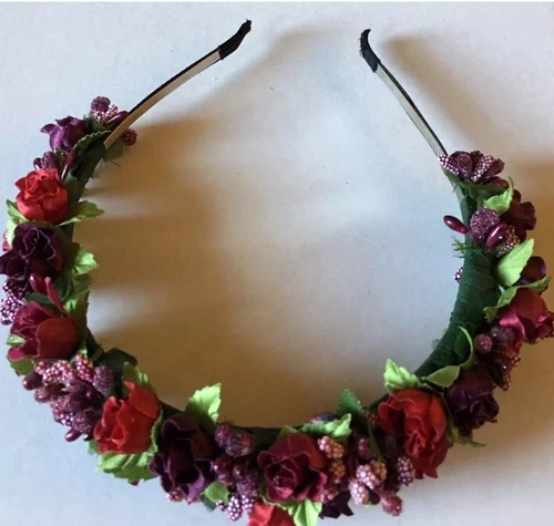 Haarkranz Blumenkranz  Haarreif Party Hochzeit Haarschmuck Kopfschmuck Kopfkranz