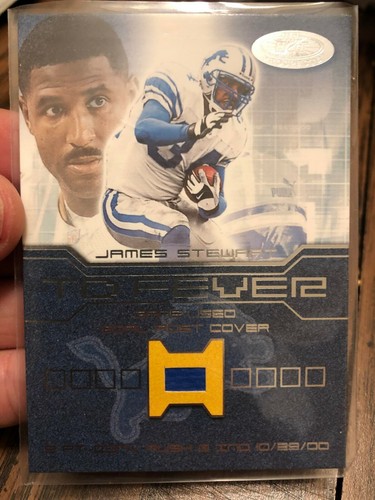 JAMES STEWART 2001 FLEER HOT PROSPECTS TD FEVER GAME USED GOAL POST COVER PATCH!