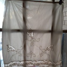 Vintage 1950 s Very Soft White Half Slip Lace Applique Dainty Lace Trim Size XS  