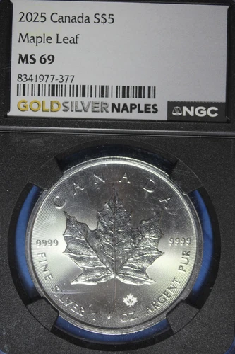 2025 NGC MS69 CANADA MAPLE LEAF #B49880