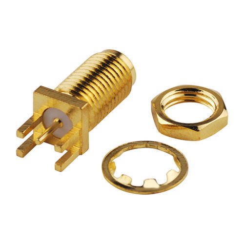 50 Pcs SMA Female Jack Nut Edge Mount PC Board PCB Receptacle Adapter Connector - Bild 2 von 5