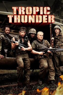 2008 Tropic Thunder Movie Poster 11X17 Robert Downey Jr Jack Black Ben Stiller 