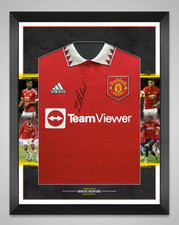 Marcus Rashford Signed & FRAMED Manchester United Shirt AFTAL COA (C) Marcus Rashford Signed & FRAMED Manchester United Shirt AFTAL COA (C)