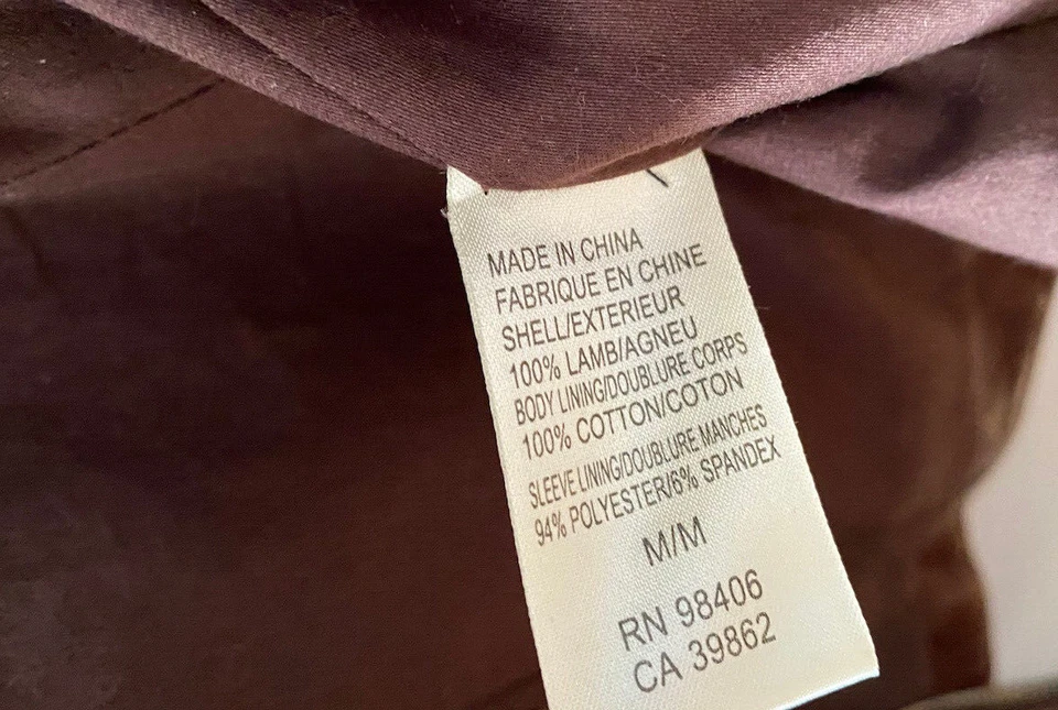 Theory Moto Lamb Leather Jacket Brown Lined Assymetrical Zipper Women's Size M - Image 4 of 4