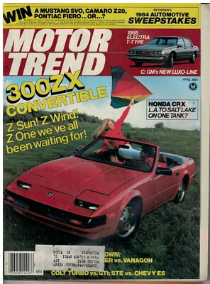 April 1984 issue of Motor Trend Magazine 300 ZX Convertible | eBay