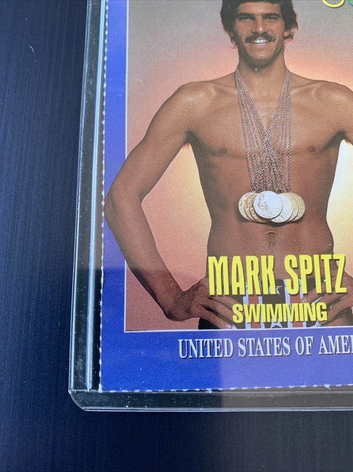 MARK SPITZ ROOKIE RARO 1995 SI PARA NIÑOS TARJETA ALTA CORTE OLÍMPICA NATACIÓN CASI NUEVO+ Foto 3 de 4
