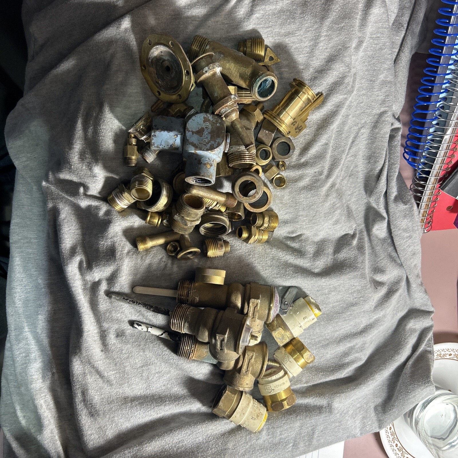 Scrap Brass and Brass Irony 6lbs 8 Oz Steampunk Art Repurpose Pipe fittings General