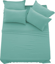 LUX D cor California King Sheet Set - 6 PC Brushed Microfiber Bed Sheets 16 Inch