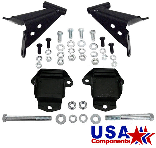 1955 56 57 Chevy Belair V-8 Motor Mount Bracket Set, Side Mount, Stock Location - Picture 1 of 4