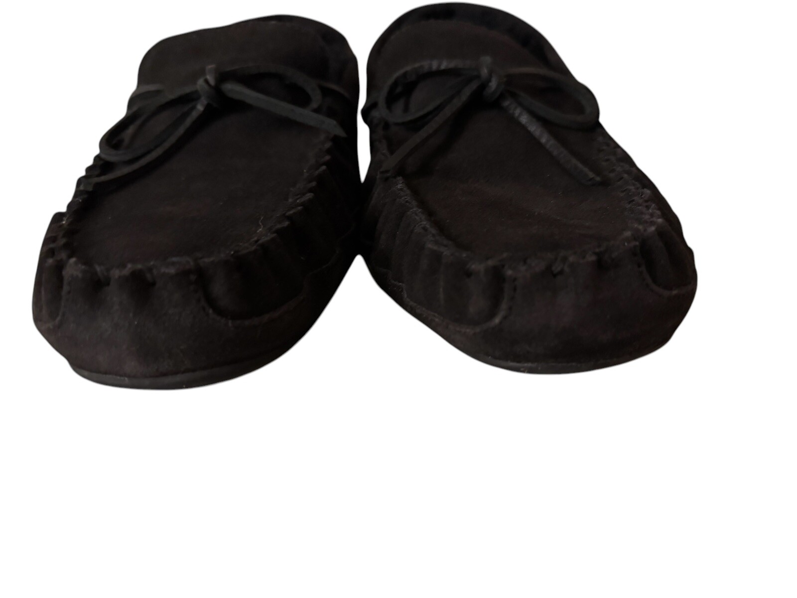 SAOLA Pantofole mocassino Coach uomo 9 5 D nere scamosciate foderate in shearling suola gomma ottime condizioni