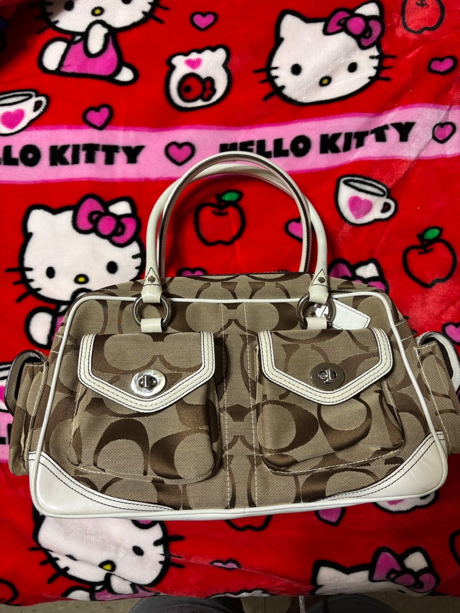 バッグ archive COACH Signature Pocket Hand Bag Coach Monogram Signature C Gallery Pocket Tote Satchel