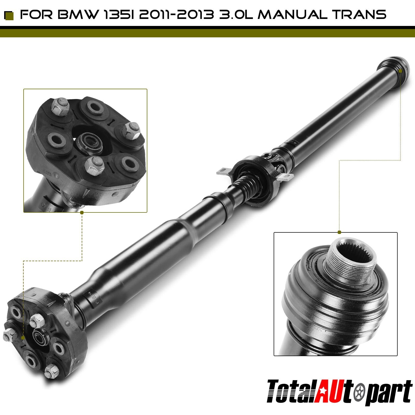 Manual Trans Drive Shaft Assembly for BMW 135i 2011 2012 2013 L6 3.0L ...