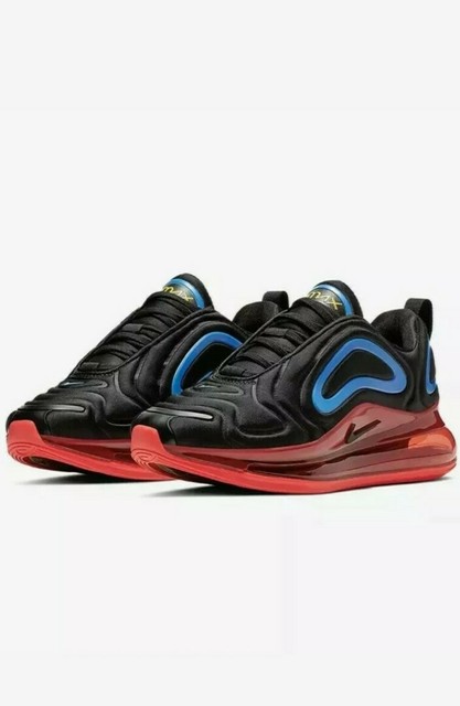 Nike Air Max 720 GS Running Shoes Size 6.5y Womens 8 Black Blue Red Aq3196  009 for sale online | eBay