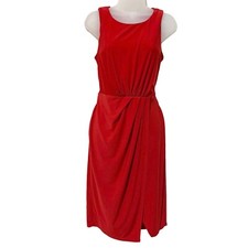 Superfoxx Red Dress Size S Sleeveless Tie Waist Knee Length Cocktail Sexy