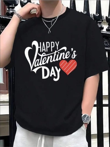 Men's Graphic T-Shirt - Love Valentine's Day Couple Casual Tee - Picture 6 of 7