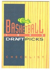 1993 Classic Draft Picks Checklist 1: 1-55 #109