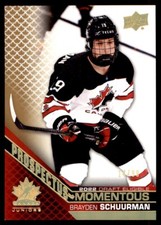 2022-23 UPPER DECK PROSPECTUS MOMENTOUS GOLD BRAYDEN SCHUURMAN 14/99 TEAM CANADA