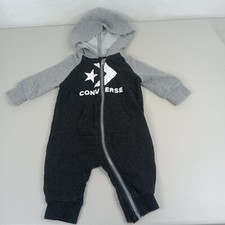 Converse All Star Hooded Full Zip Baby Coverall Bodysuit Size 3M 56-62 CM