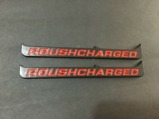 2015-2022 Roush Charged Parts Emblems Badge Gloss Black Red -2pieces