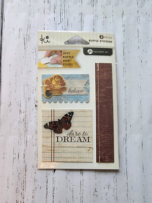 Hampton Art Ki Memories- Dare To Dream- Ruffle Stickers, Embellishments, Crafts