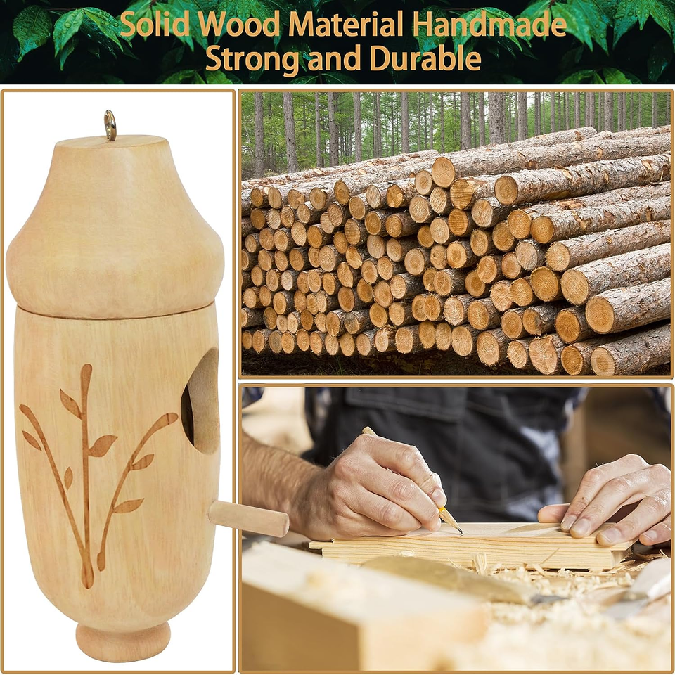 Hummingbird House, for outside for Nesting,Wood Crafts Bird House Kits