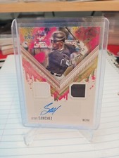 2021 Panini Diamond Kings Dual Patch Auto Jesus Sanchez RC! DKMS-JE MARLINS!