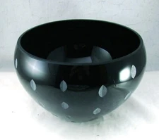 Sasaki Crystal STITCH Black LA1032 8 1/2" Bowl NEW with STICKER