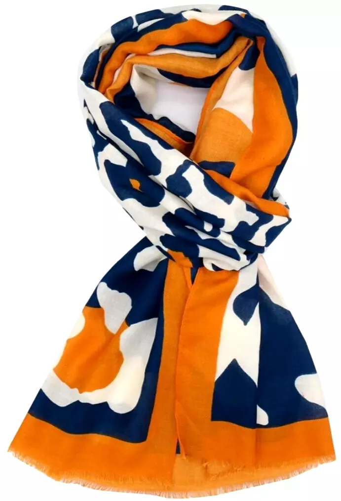 Orange blue scarf deals