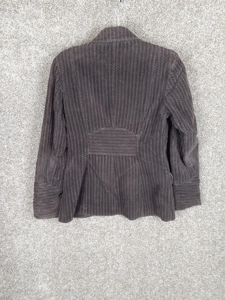 H & M вельветовый блейзер куртка женщин размер 8 коричневый широкий кит две кнопки карьера шик - Изображение 3 из 4