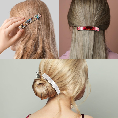 6 Pcs Acrylic Large French Hair Barrettes Clips for Women Thick Hair Long Hair - Picture 6 of 6