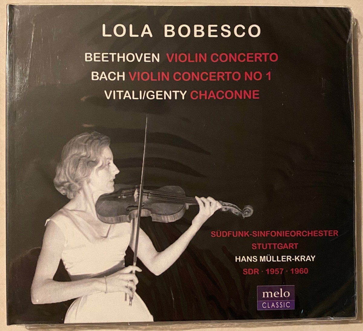 LOLA BOBESCO Beethoven Bach Vitali Violin Concertos 1957-1960 Melo